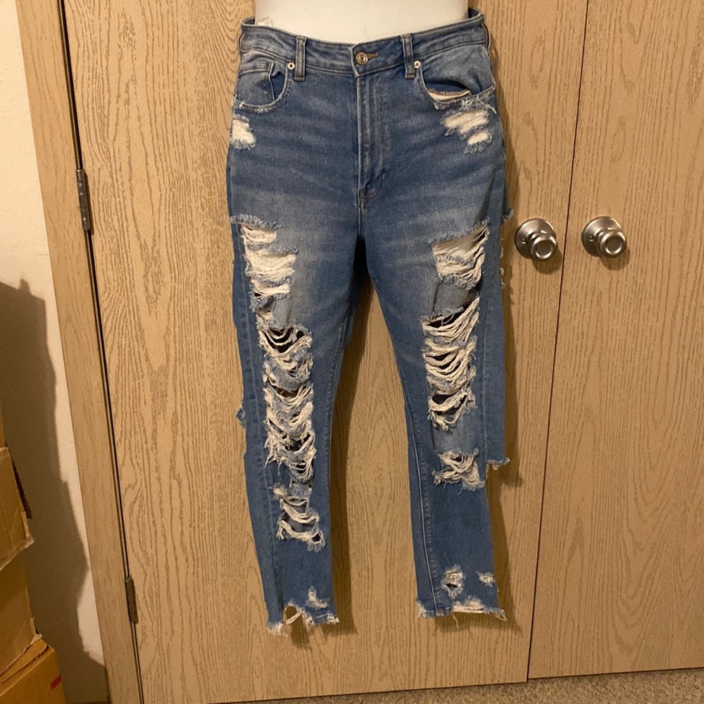 American eagle size 12 jeans stretch high waist